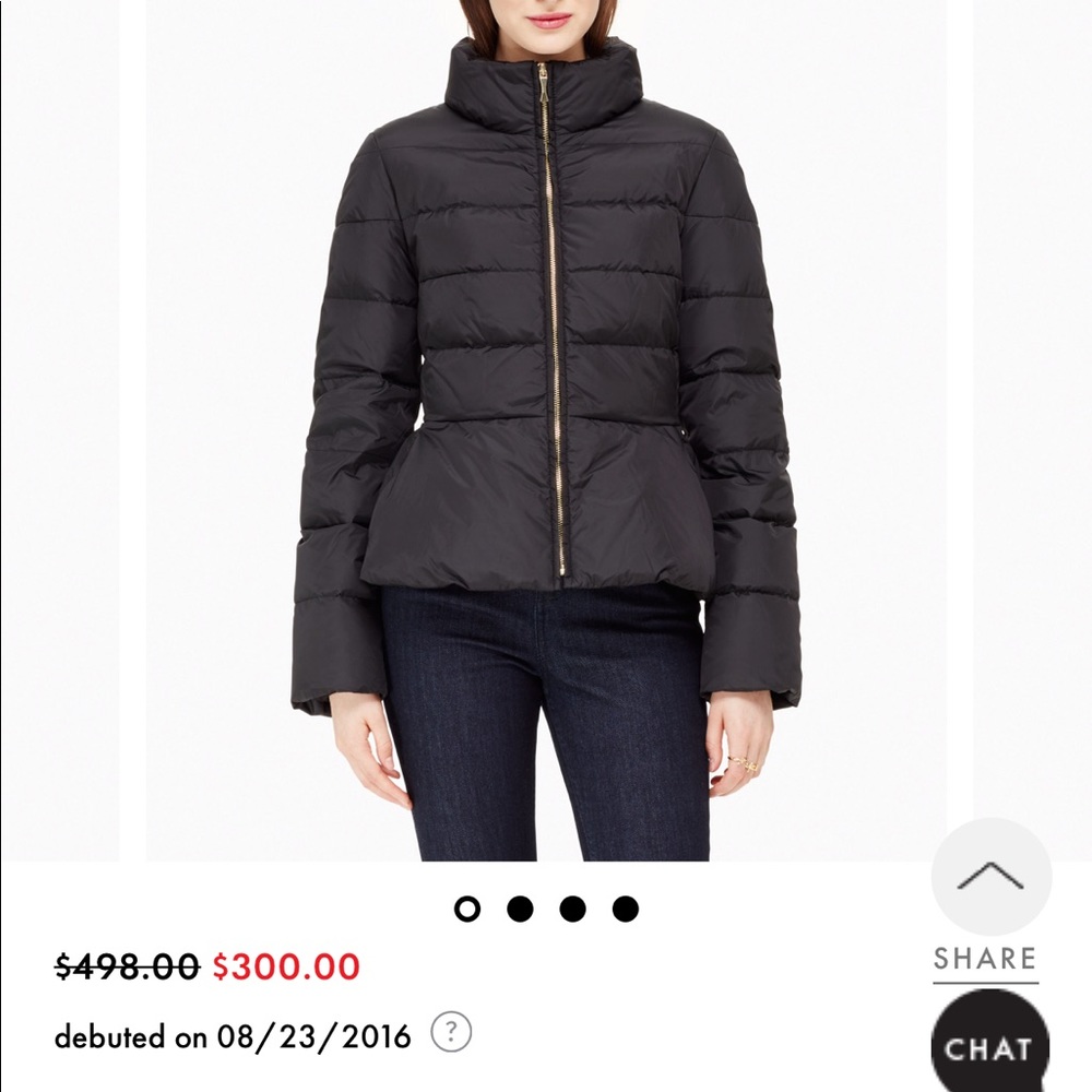 Kate Spade Peplum Down Puffer